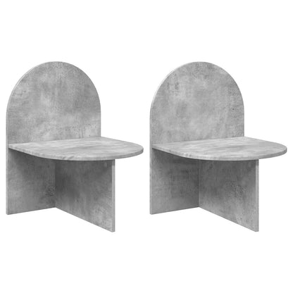 Bedside Table 2 pcs Concrete Grey 48 x 49 x 65 cm