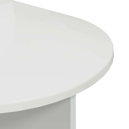 Bedside Table High Gloss White 48 x 49 x 65 cm Engineered Wood