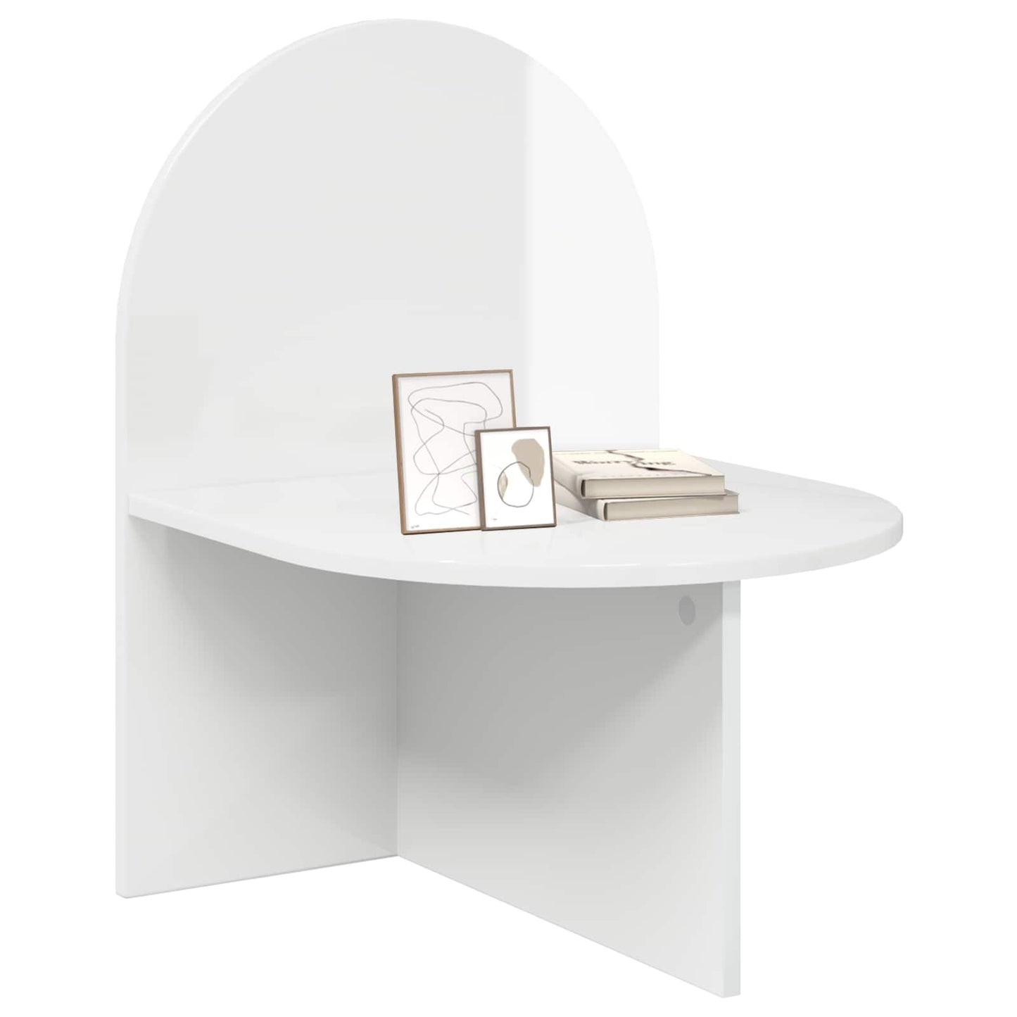 Bedside Table 2 pcs High Gloss White 48 x 49 x 65 cm