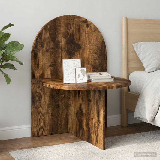 Bedside Table 2 pcs Smoked Oak 48 x 49 x 65 cm Engineered Wood
