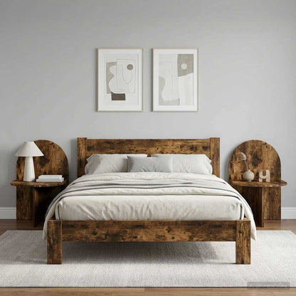 Bedside Table 2 pcs Smoked Oak 48 x 49 x 65 cm Engineered Wood
