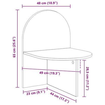 Bedside Table 2 pcs Grey Sonoma 48 x 49 x 65 cm Engineered Wood