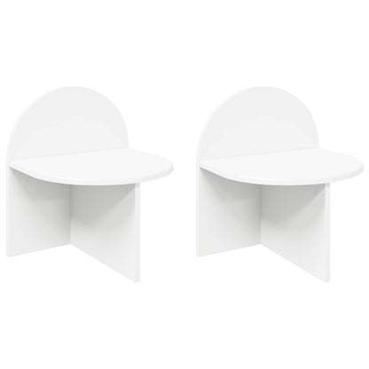 Bedside Table 2 pcs White 40 x 35.5 x 45.5 cm Engineered Wood