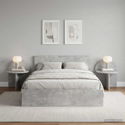 Bedside Table 2 pcs Concrete Grey 40 x 35.5 x 45.5 cm