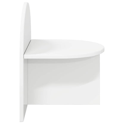 Bedside Table High Gloss White 40 x 35.5 x 45.5 cm