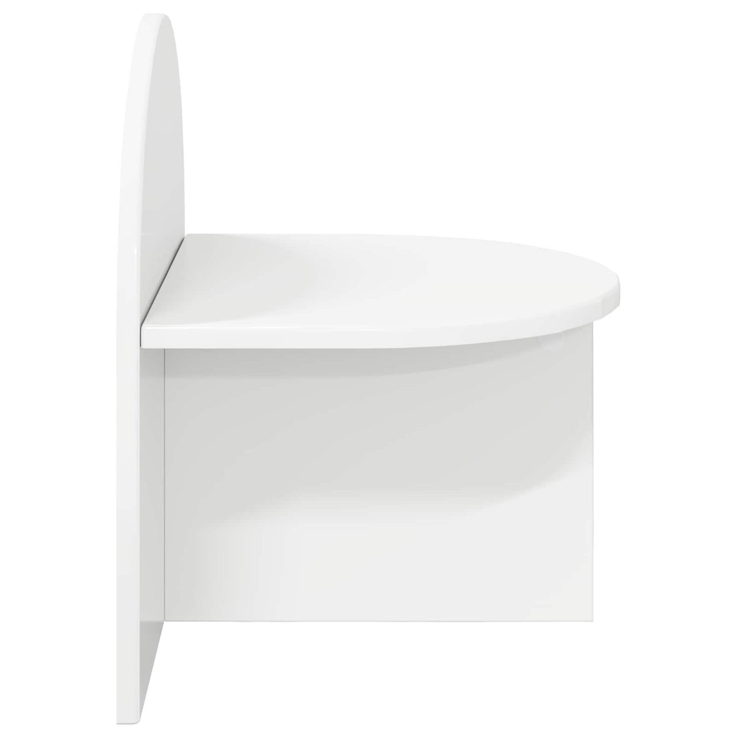 Bedside Table High Gloss White 40 x 35.5 x 45.5 cm