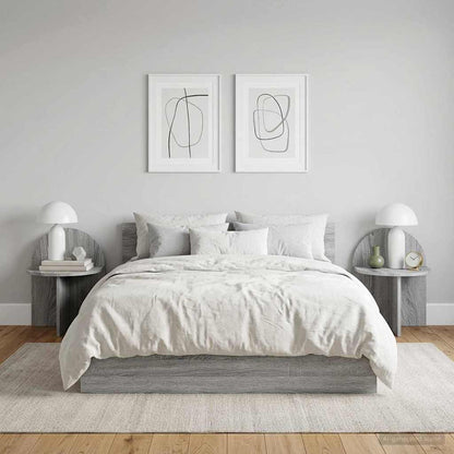 Bedside Table 2 pcs Grey Sonoma 40 x 35.5 x 45.5 cm