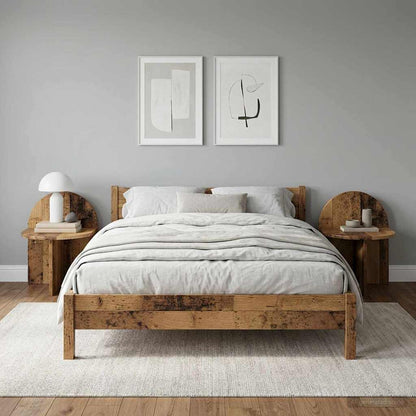 Bedside Table 2 pcs Old Wood 40 x 35.5 x 45.5 cm