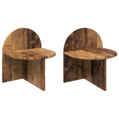 Bedside Table 2 pcs Old Wood 40 x 35.5 x 45.5 cm