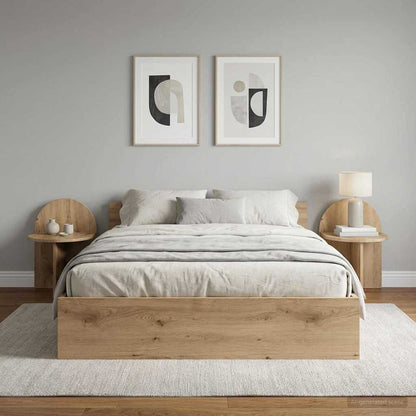 Bedside Table 2 pcs Artisan Oak 40 x 35.5 x 45.5 cm