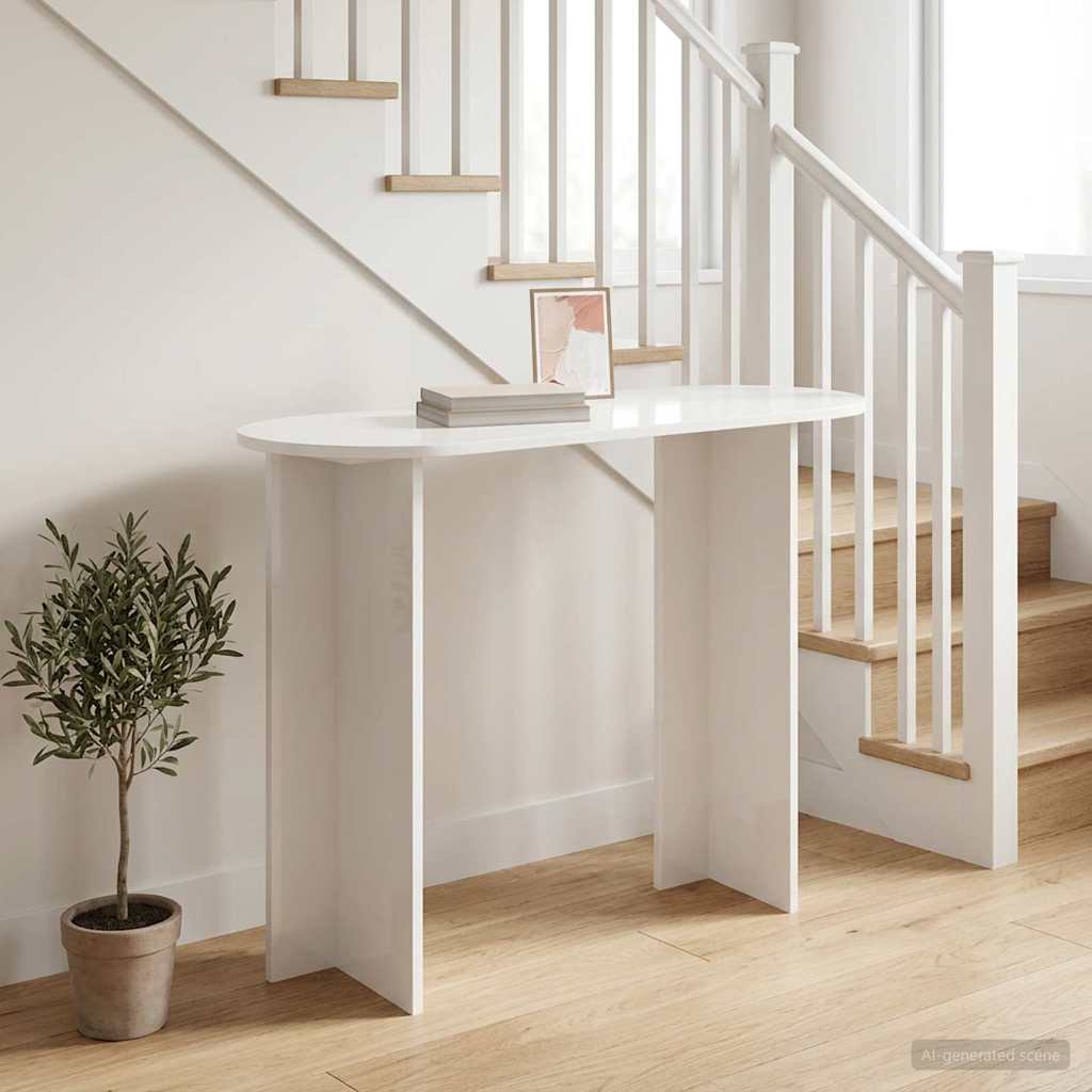 Console Table White 100 x 39.5 x 75 cm Engineered Wood