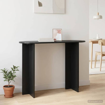 Console Table Black Oak 100 x 39.5 x 75 cm Engineered Wood