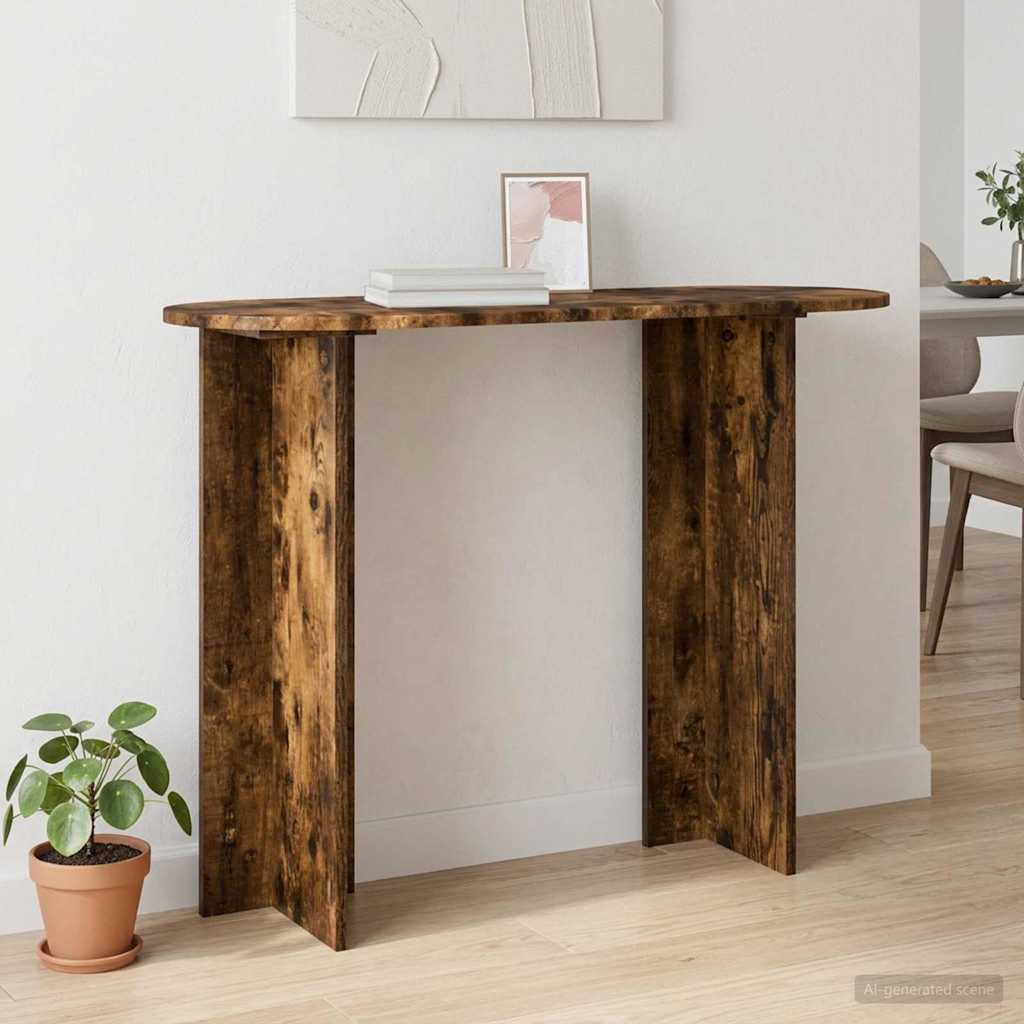 Console Table Smoked Oak 100 x 39.5 x 75 cm Engineered Wood