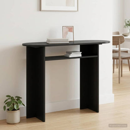 Console Table Black Oak 100 x 39.5 x 75 cm Engineered Wood
