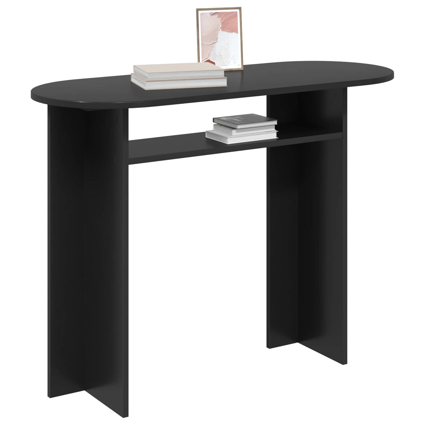 Console Table Black Oak 100 x 39.5 x 75 cm Engineered Wood