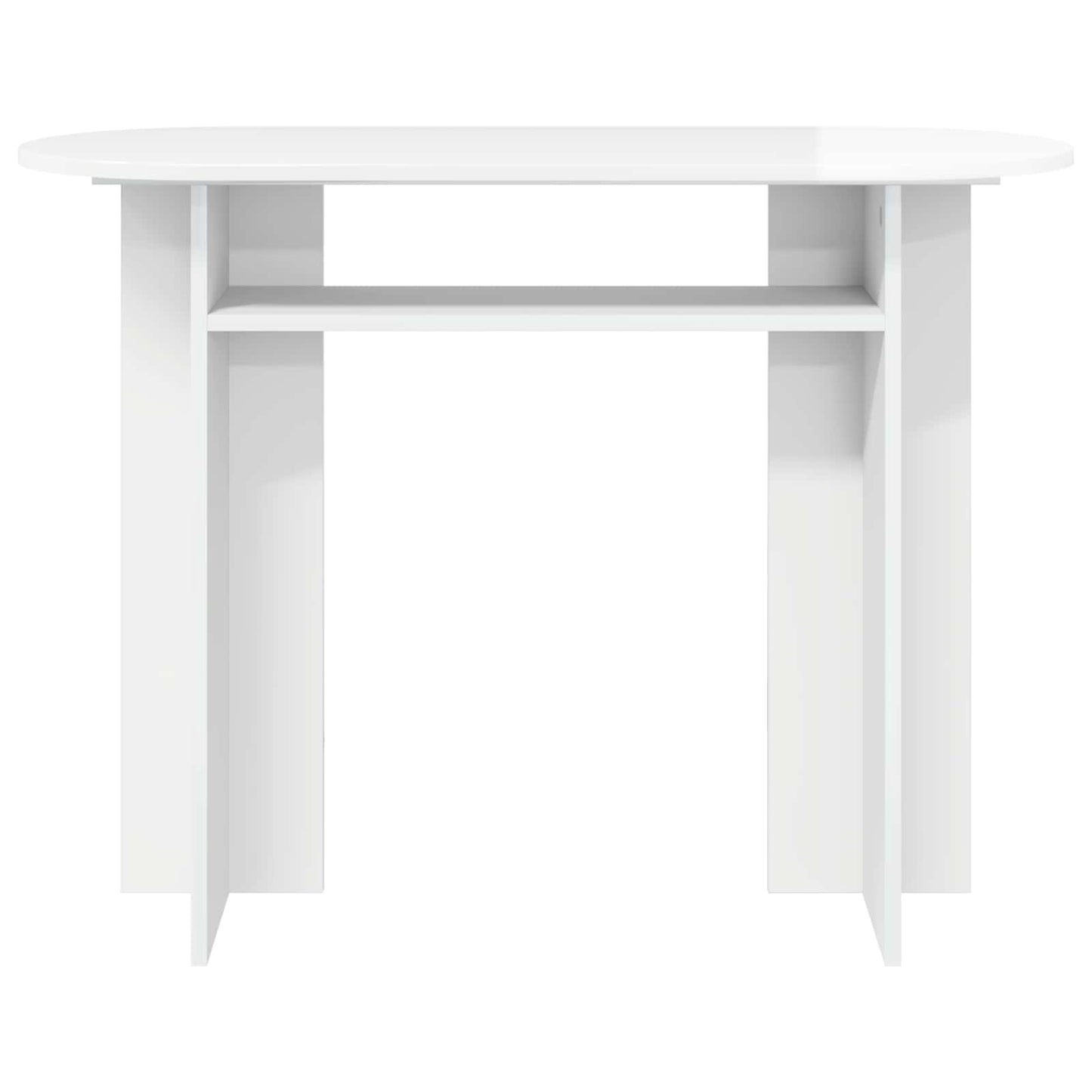 Console Table with Storage High Gloss White 100 x 39.5 x 75 cm