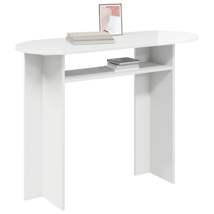 Console Table with Storage High Gloss White 100 x 39.5 x 75 cm