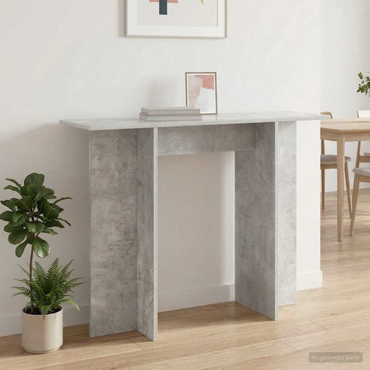 Console Table Concrete Grey 100 x 30 x 75 cm Engineered Wood