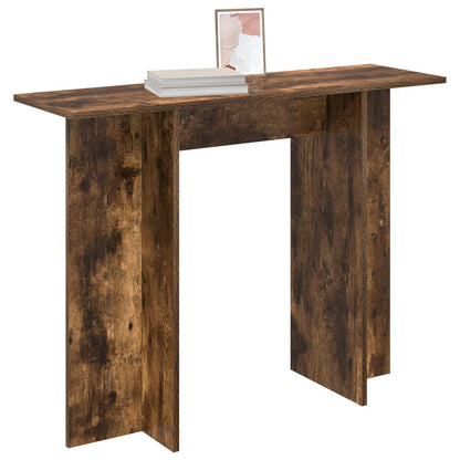 Console Table Smoked Oak 100 x 30 x 75 cm Engineered Wood