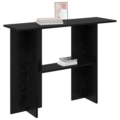 Console Table Black Oak 100 x 30 x 75 cm Engineered Wood