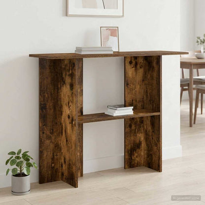 Console Table Smoked Oak 100 x 30 x 75 cm Engineered Wood