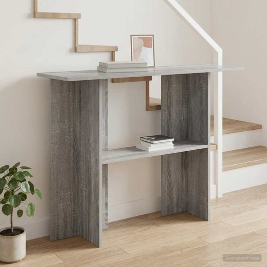Console Table Grey Sonoma 100 x 30 x 75 cm Engineered Wood