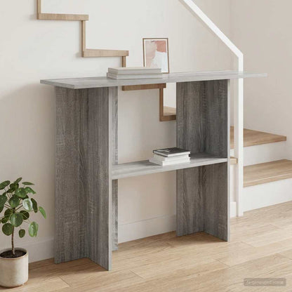 Console Table Grey Sonoma 100 x 30 x 75 cm Engineered Wood