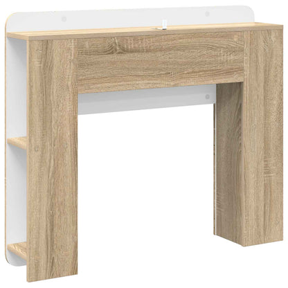 Headboard Cabinet with Storage Sonoma Oak Engineered Wood