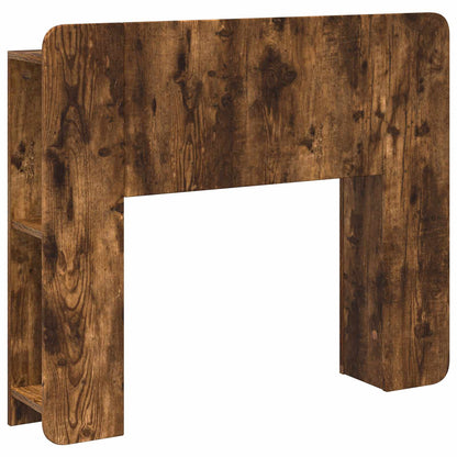 Headboard Cabinet with Storage Smoked Oak Engineered Wood
