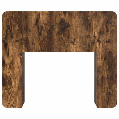 Headboard Cabinet with Storage Smoked Oak Engineered Wood