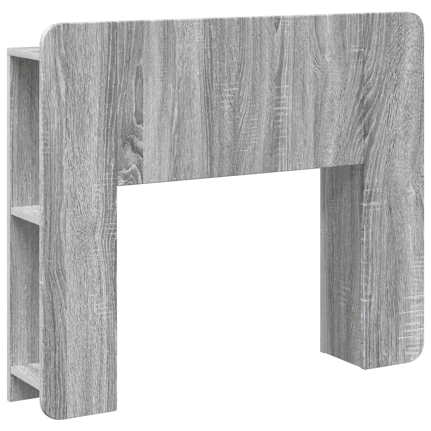 Headboard Cabinet with Storage Grey Sonoma Engineered Wood