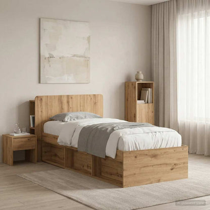 Headboard Cabinet Artisan Oak 80 cm Engineered Wood