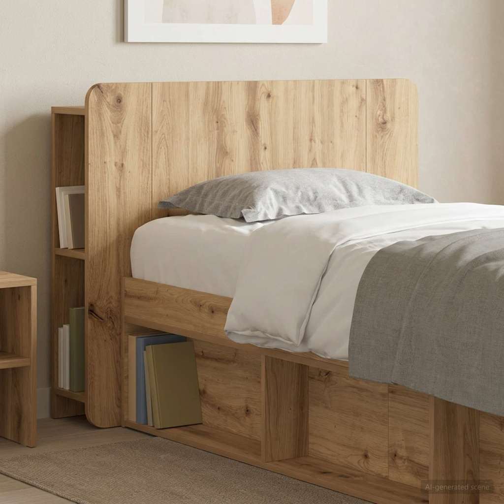 Headboard Cabinet Artisan Oak 80 cm Engineered Wood
