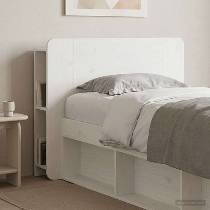 Headboard Cabinet with Storage White Engineered Wood