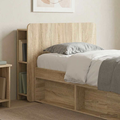 Headboard Cabinet with Storage Sonoma Oak Engineered Wood
