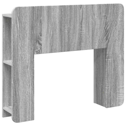 Headboard Cabinet with Storage Grey Sonoma Engineered Wood