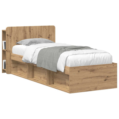 Headboard Cabinet with Storage Artisan Oak 119.5 x 18.5 x 80 cm
