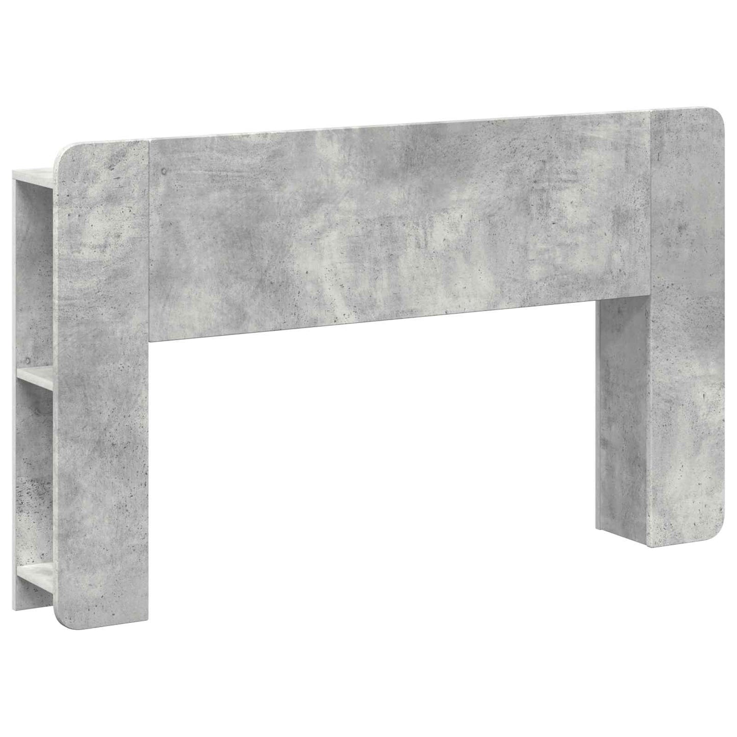 Headboard Cabinet with Storage Concrete Grey Engineered Wood