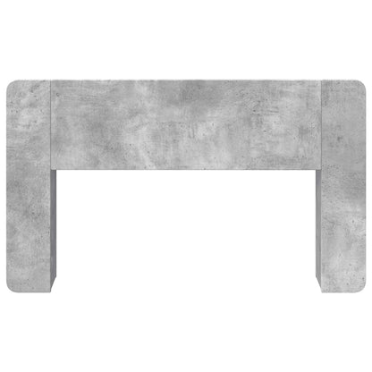 Headboard Cabinet with Storage Concrete Grey Engineered Wood