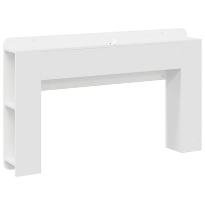Headboard Cabinet with Storage White Engineered Wood