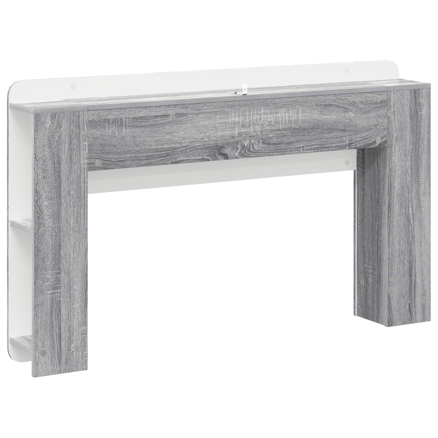 Headboard Cabinet with Storage Grey Sonoma Engineered Wood