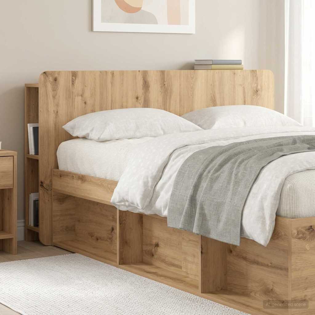 Headboard Cabinet Artisan Oak Engineered Wood