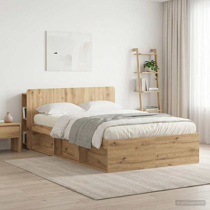 Headboard Cabinet Artisan Oak Engineered Wood