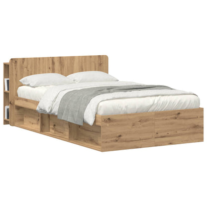 Headboard Cabinet Artisan Oak Engineered Wood