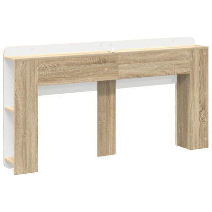 Headboard Cabinet with Storage Sonoma Oak Engineered Wood