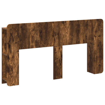 Headboard Cabinet with Storage Smoked Oak Engineered Wood