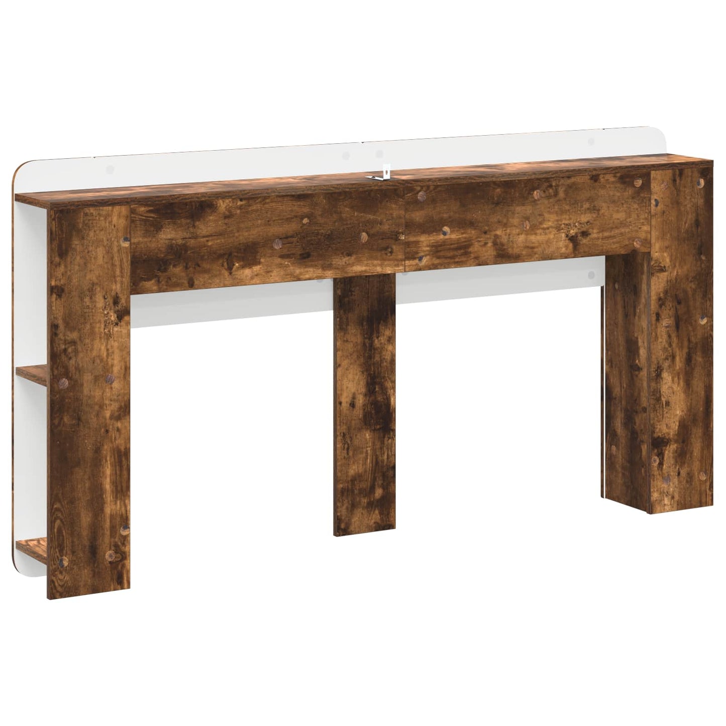 Headboard Cabinet with Storage Smoked Oak Engineered Wood