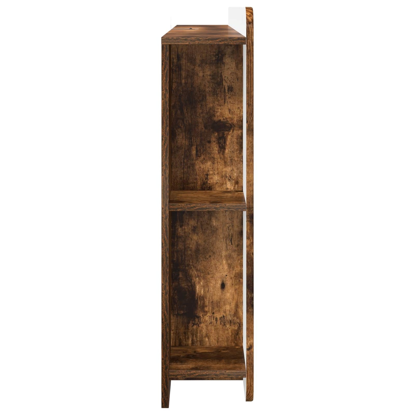 Headboard Cabinet with Storage Smoked Oak Engineered Wood