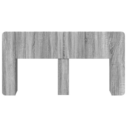 Headboard Cabinet with Storage Grey Sonoma Engineered Wood