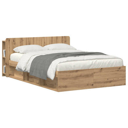Headboard Cabinet Artisan Oak 140 cm Engineered Wood